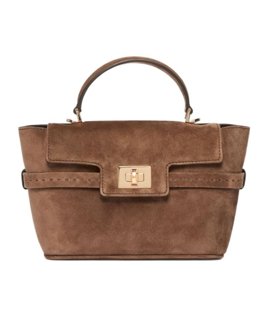 Max Mara Brown Flap Shoulder Bag