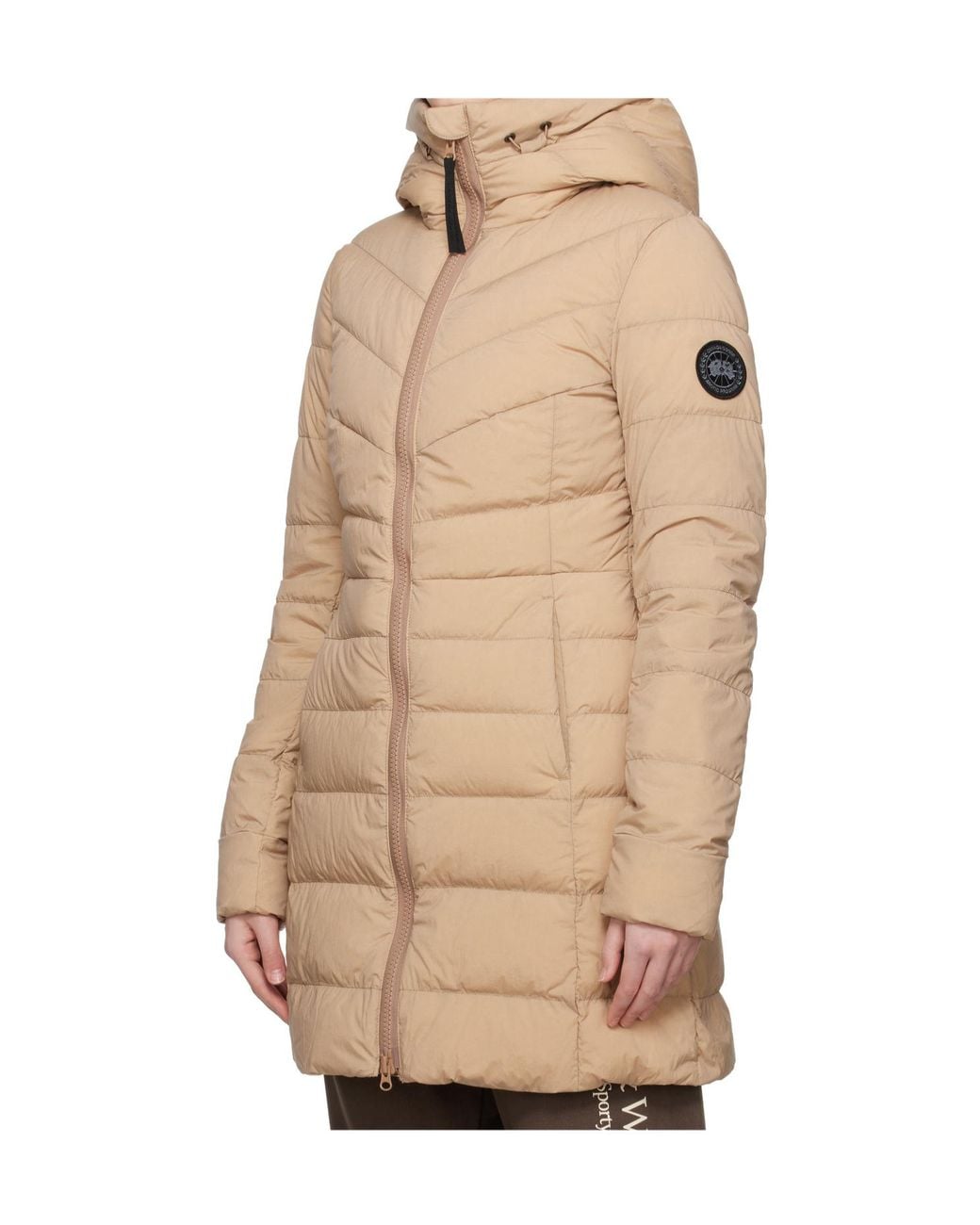 Canada Goose Natural Clair Hooded Quilted Coat