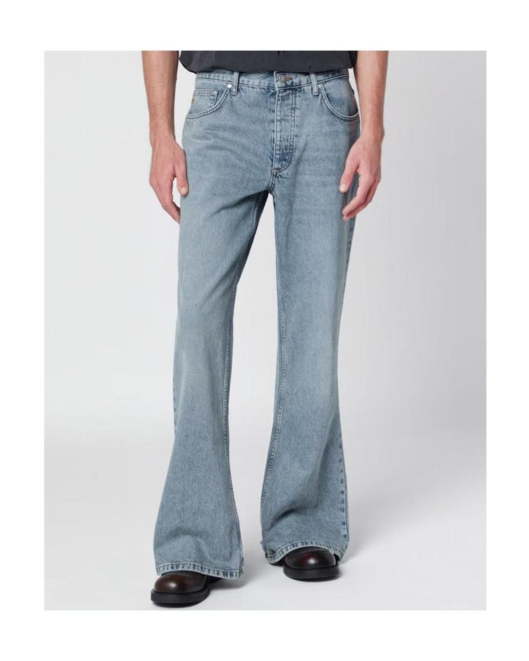 Represent Blue Flared Jeans for men