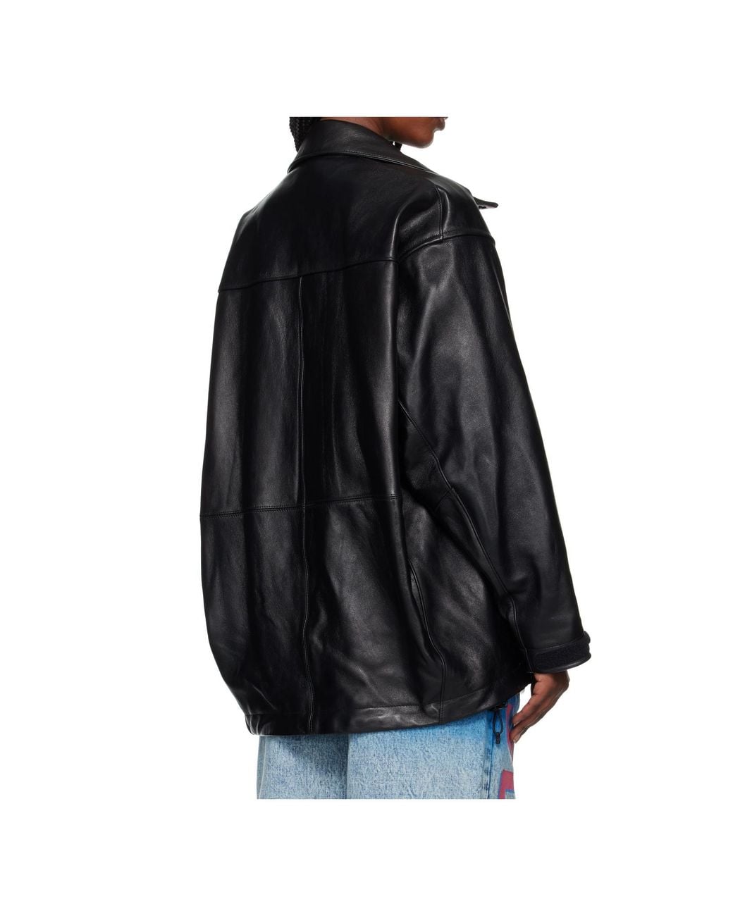Doublet Black Panelled Leather Jacket
