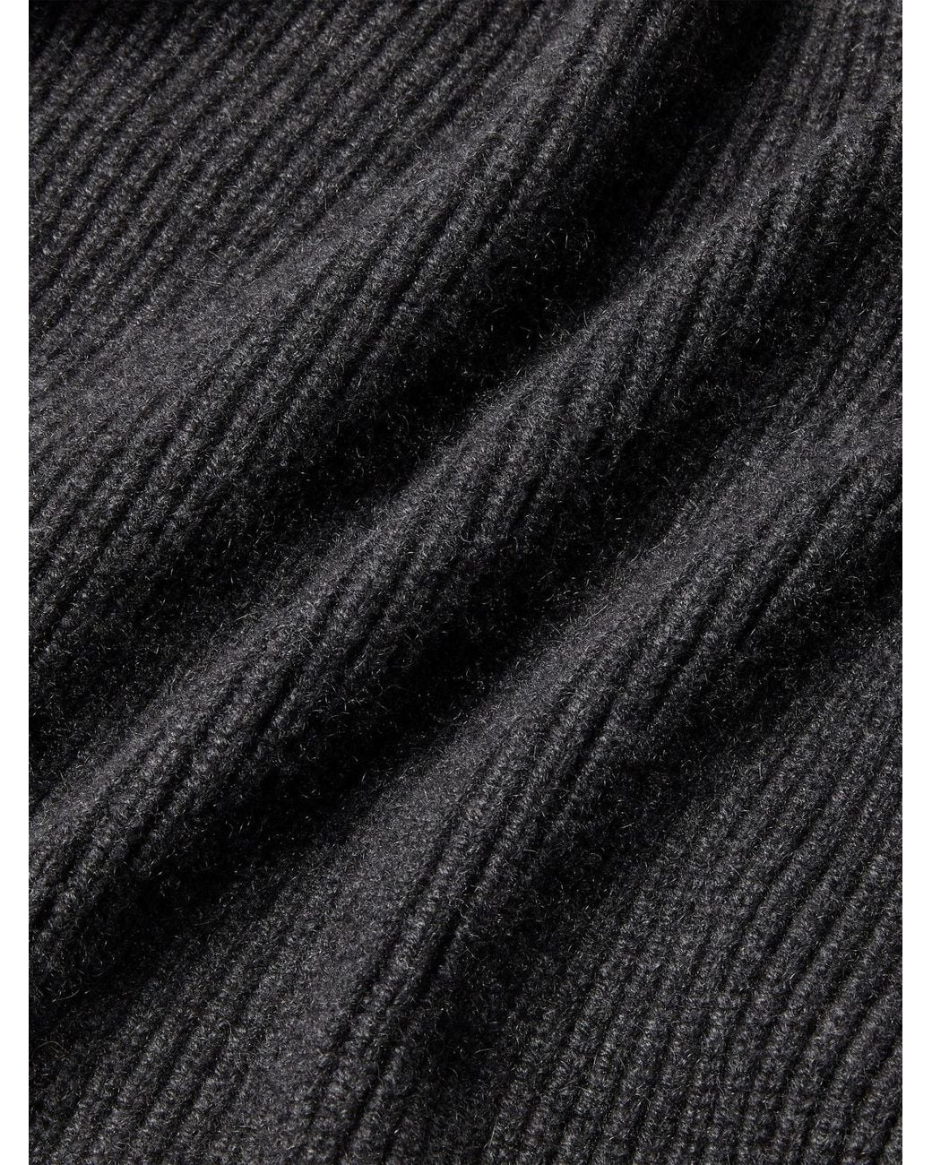 Zegna Black Dark Mélange Oasi Cashmere Full Zip Cardigan for men