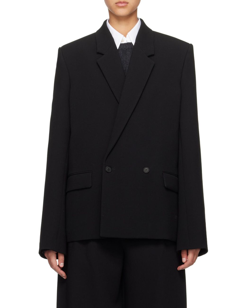 Wardrobe NYC Black X Hailey Bieber Double Breasted Blazer