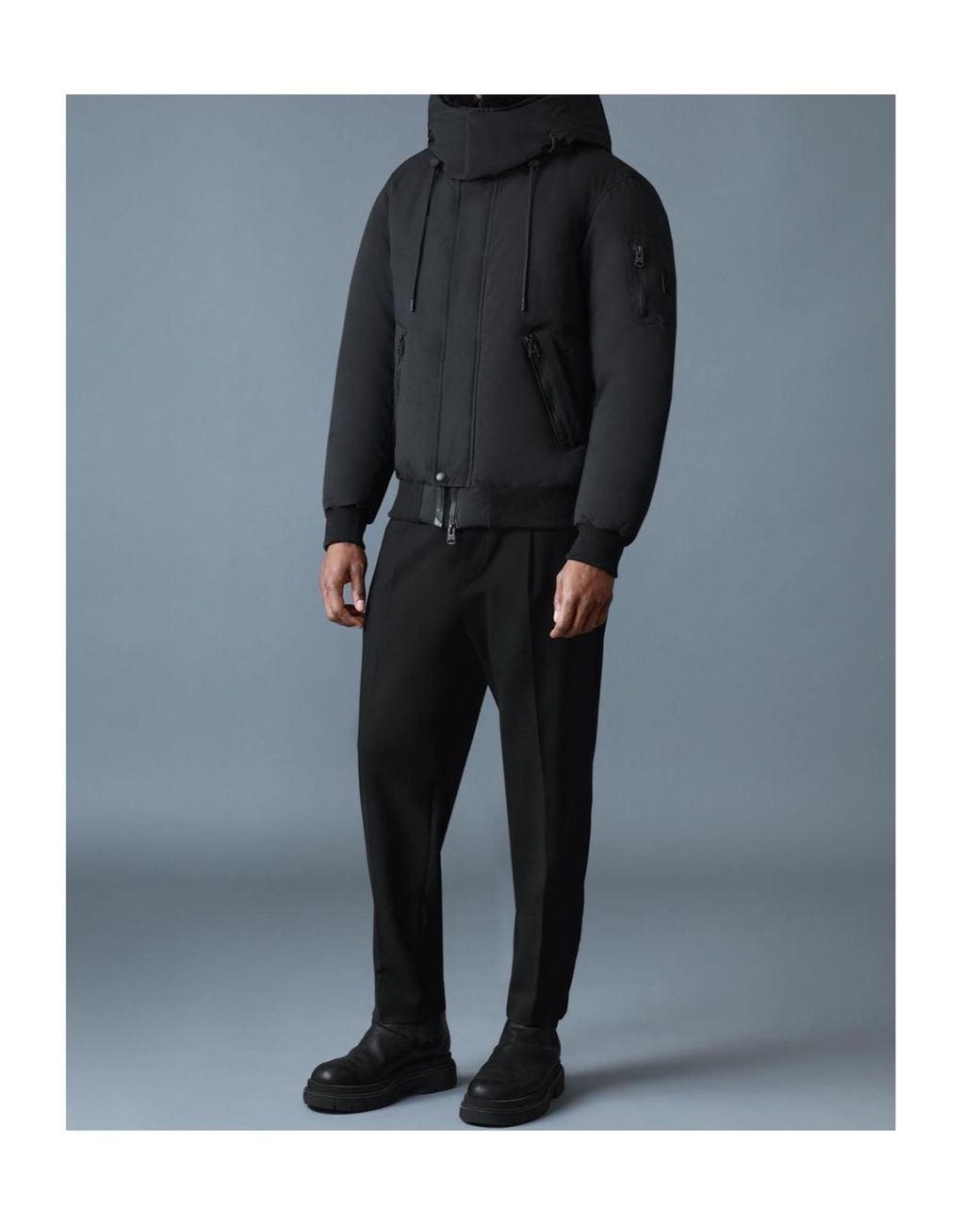 Mackage Black Iker-Z 2-In-1 Down Bomber Jacket for men