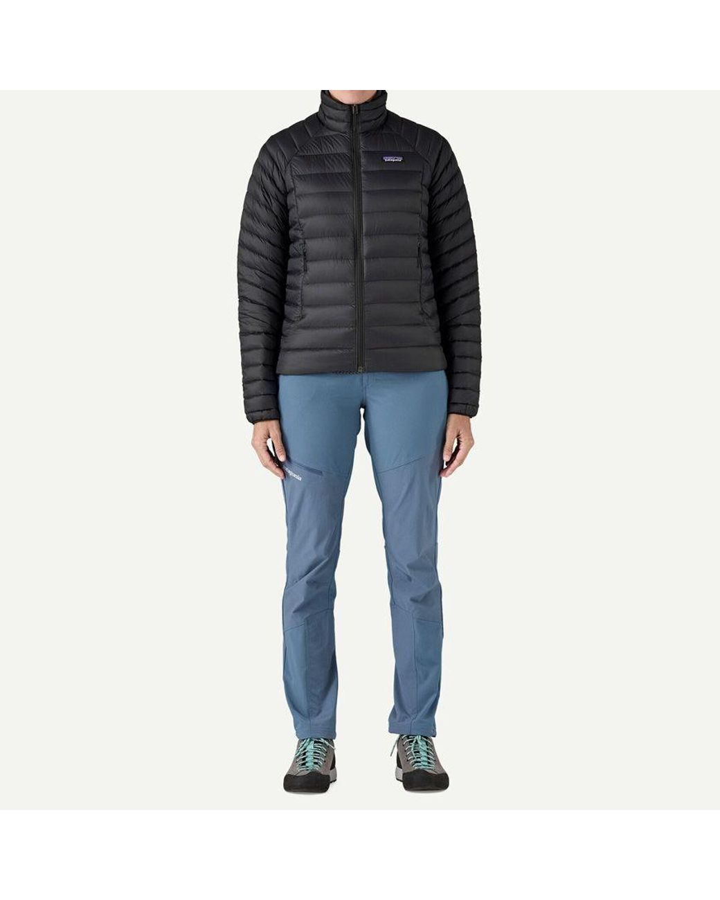 Patagonia Black Down Sweater Quilted High Collar Jacket