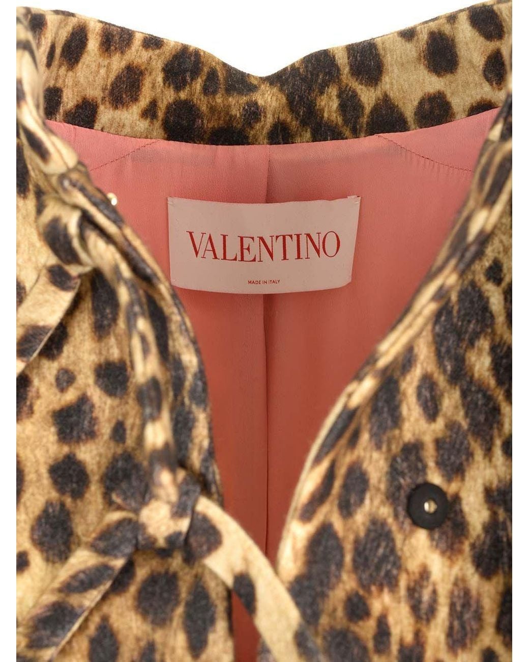 Valentino Natural Jaguar Spots Leopard Printed Coat