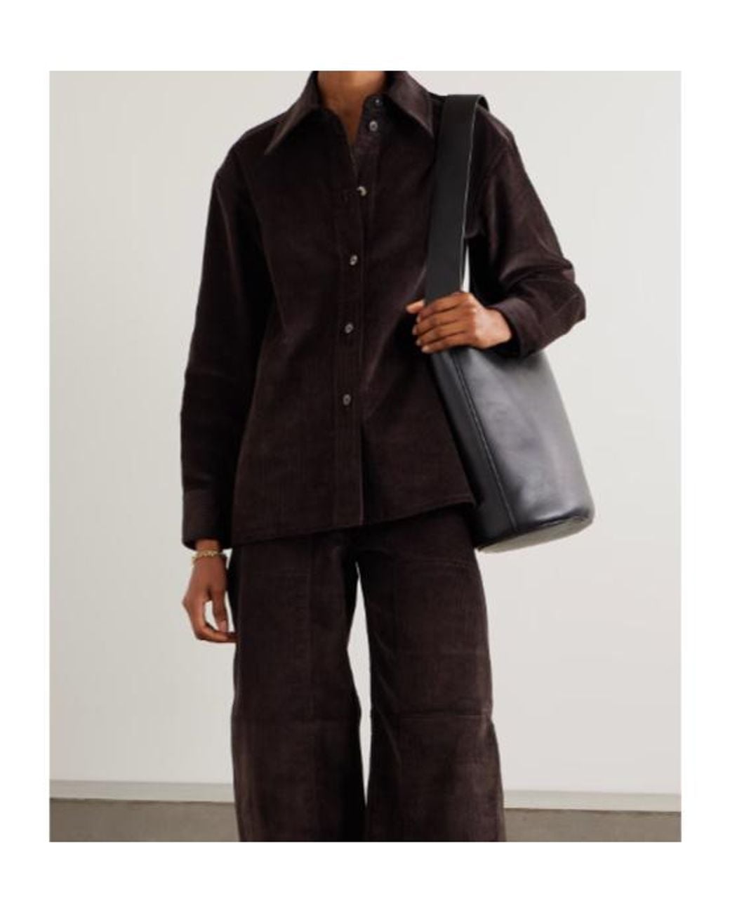 Co. Black Tton-Rduroy Shirt