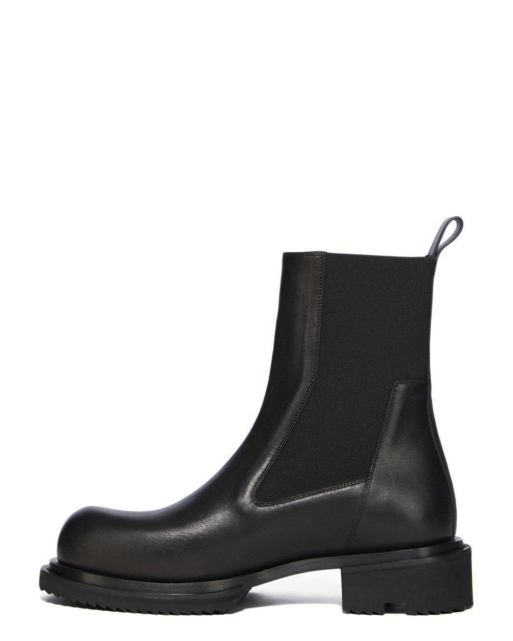 Rick Owens Black Beatle Gabe Chelsea Boots for men