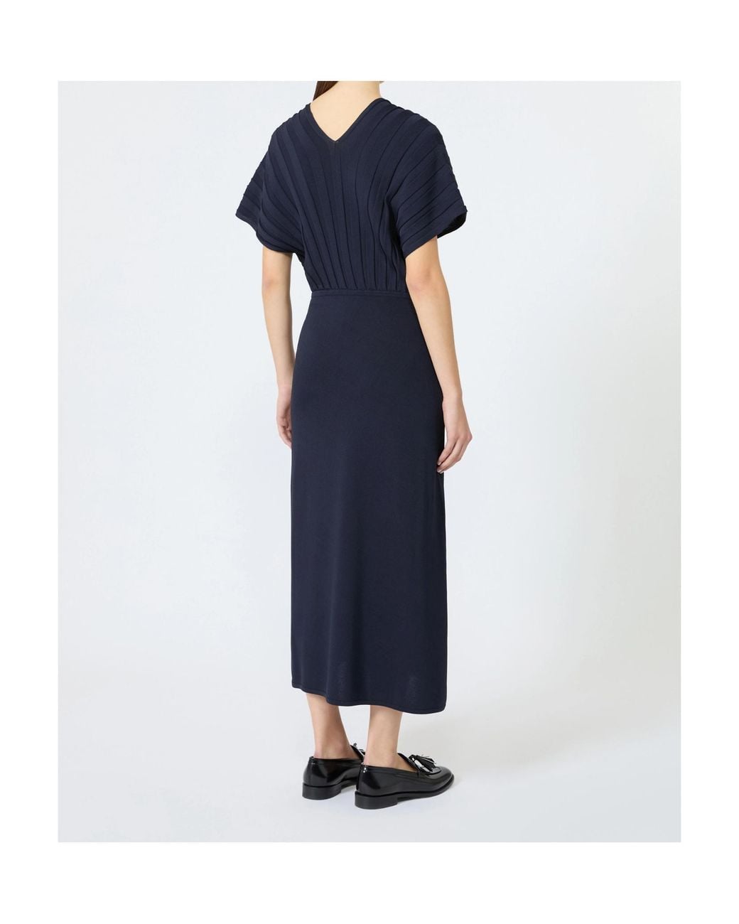 Max Mara Blue Short-Sleeved Dress