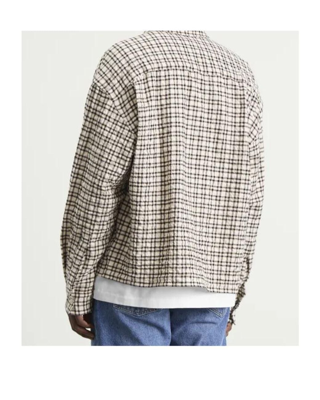 Studio Nicholson Gray Check Shirt for men