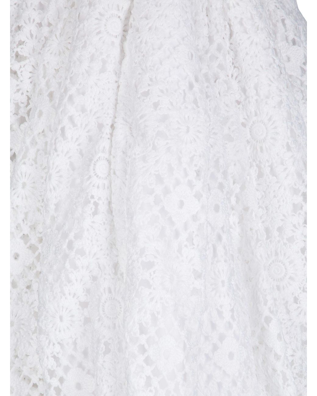 Comme des Garçons White Comme Des Garçons Lace Overlay Pants