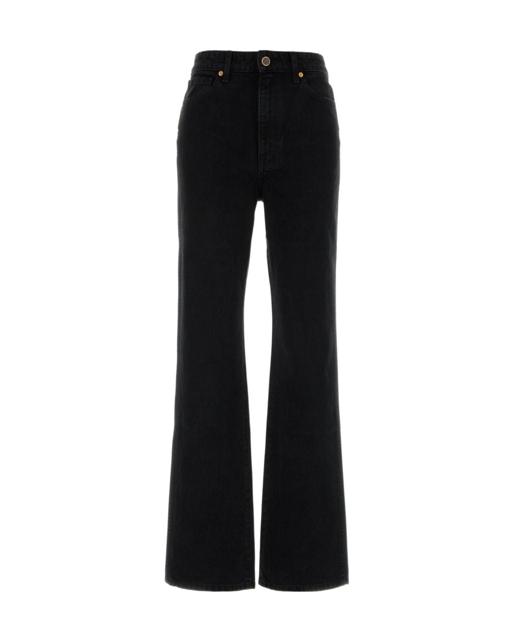 Khaite Black Straight-Leg Jeans