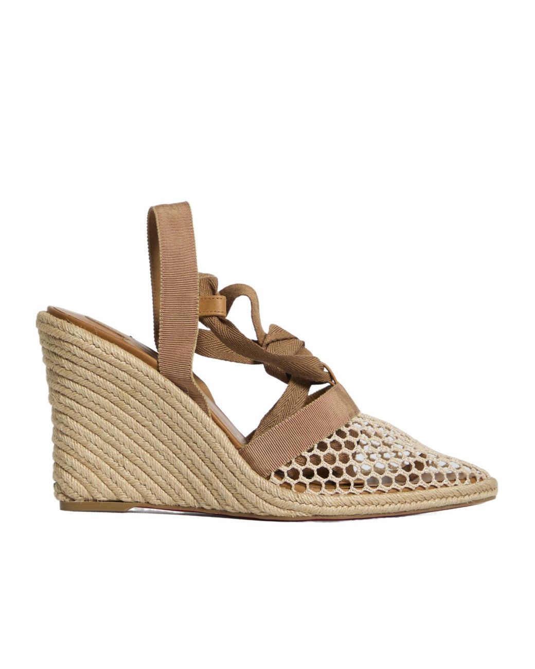 Christian Louboutin Metallic Toleda Espadrille Wedge Sandals