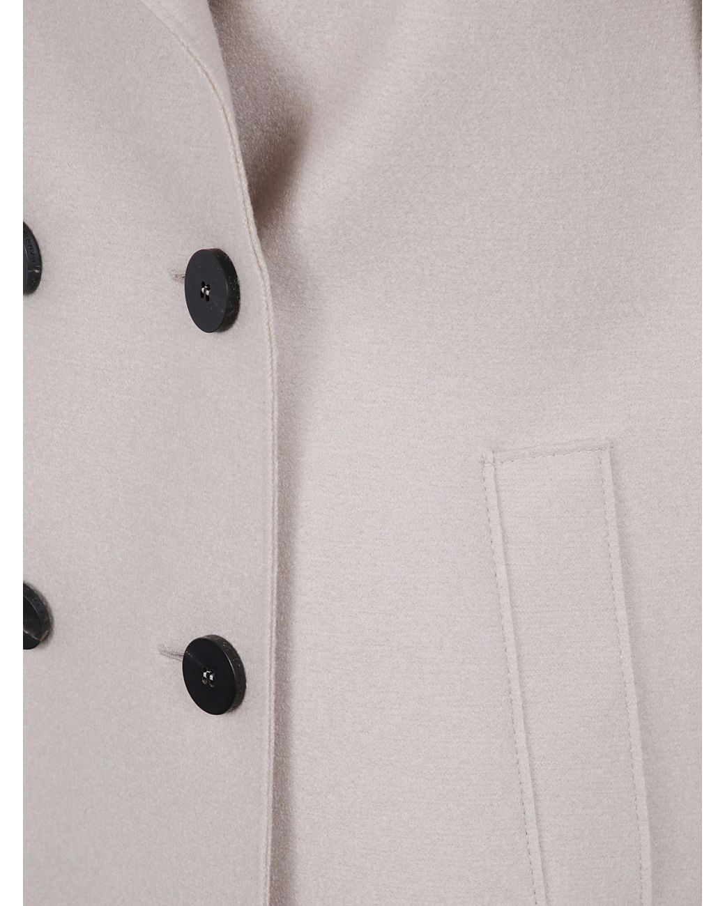 Harris Wharf London White Double-Breasted Coat