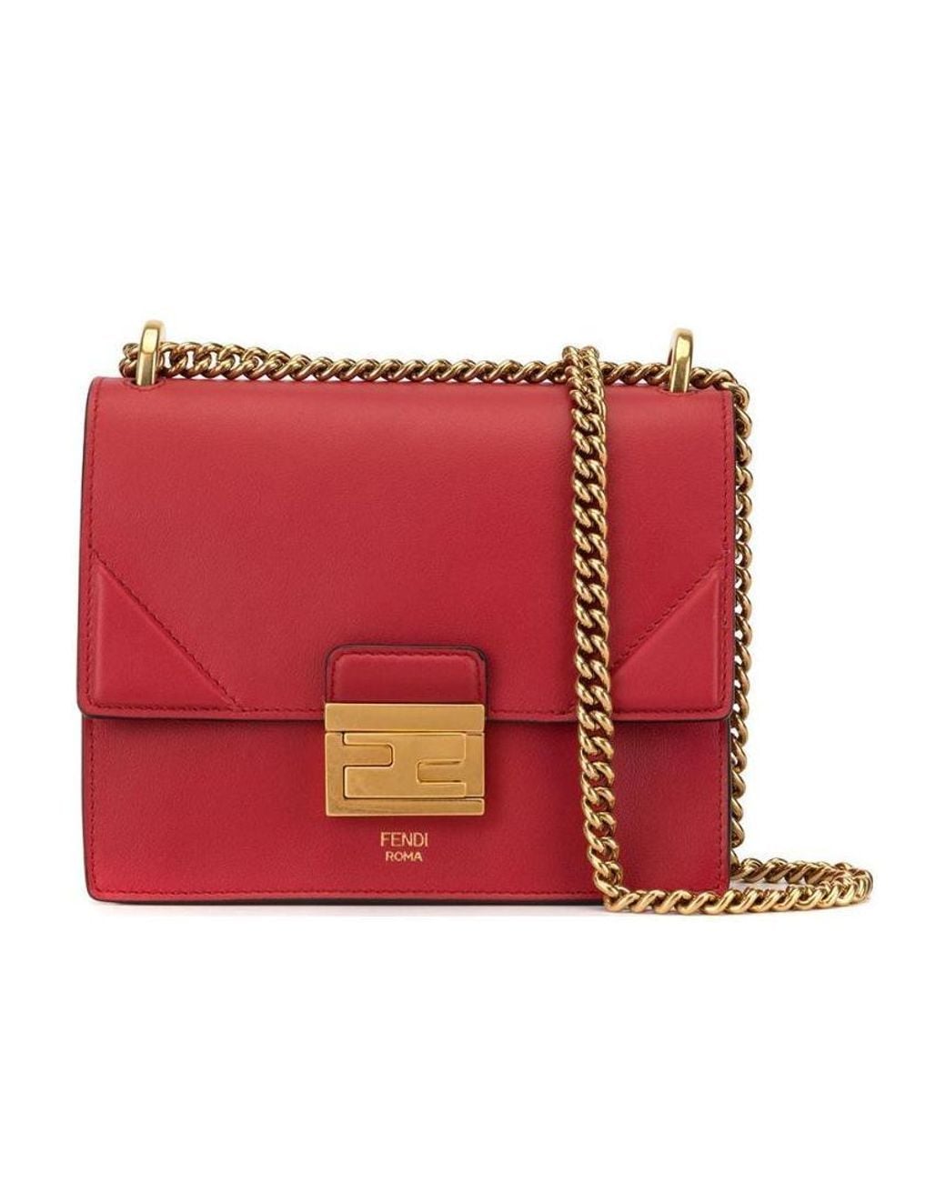 Fendi Red Small Kan U Shoulder Bag