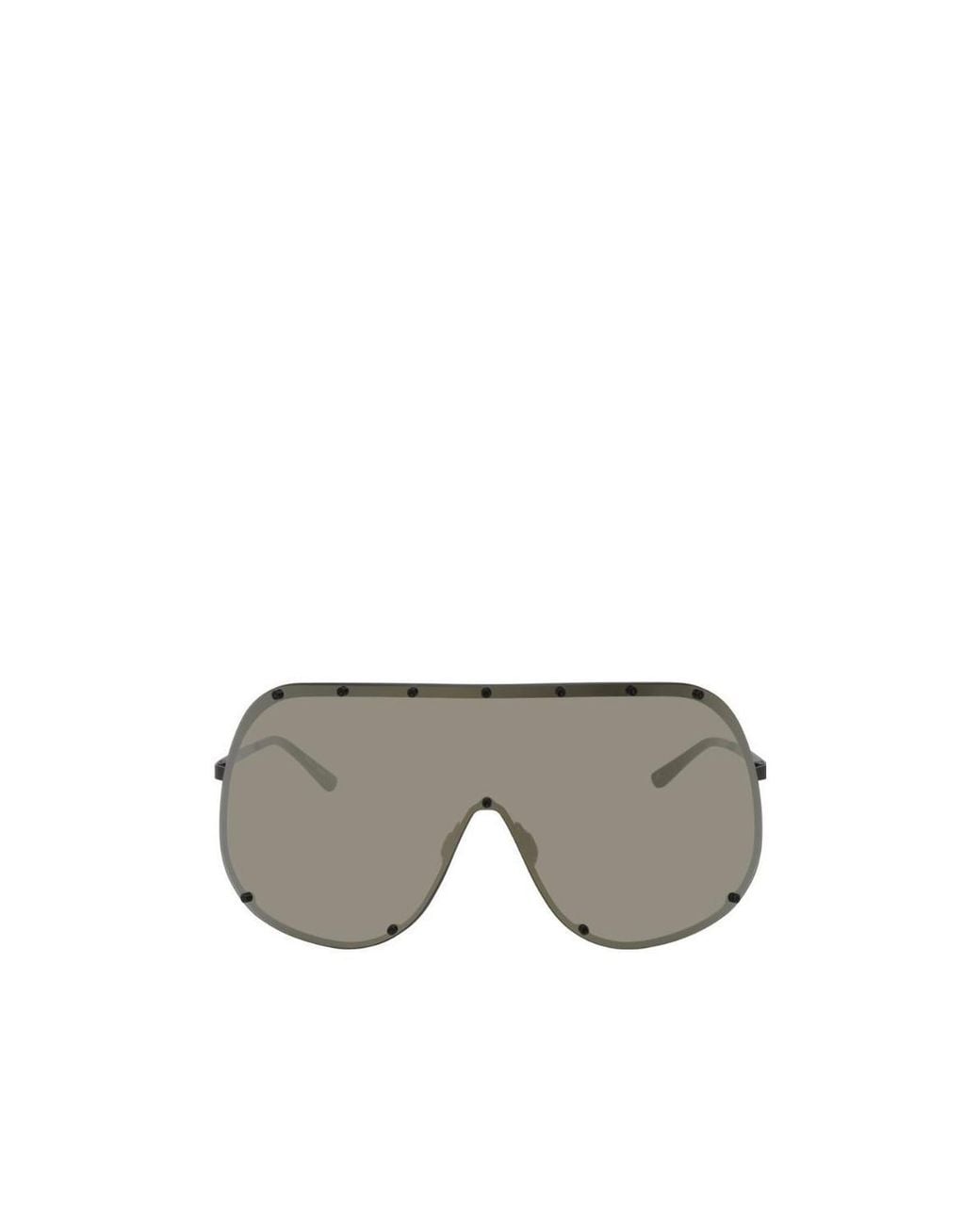 Rick Owens Gray Shield Frame Sunglasses for men