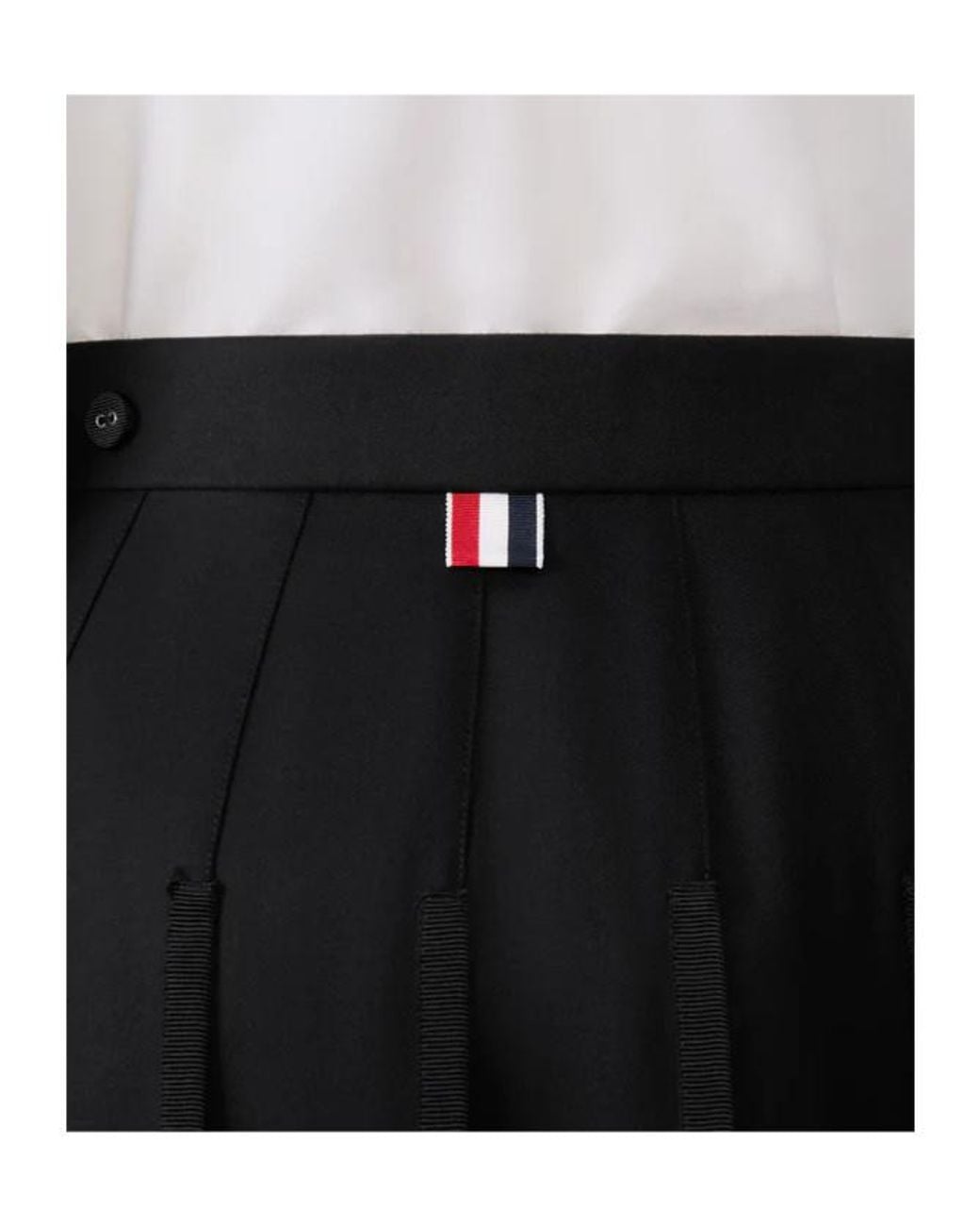 Thom Browne Black Super 120's Twill Pleated Skirt