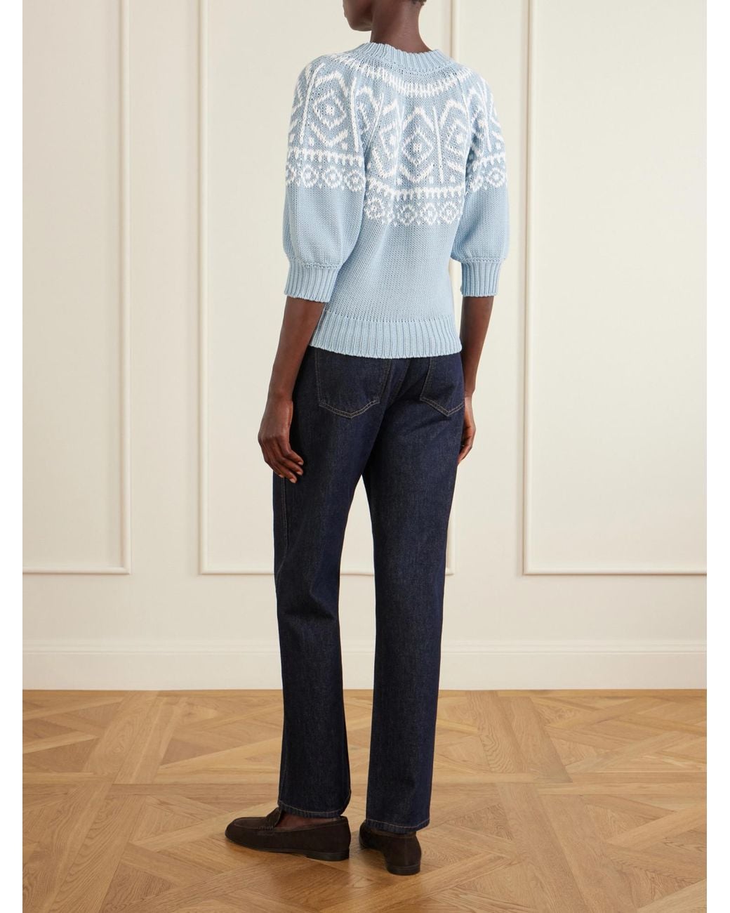 Altuzarra Blue Howard Fair Isle-Knit