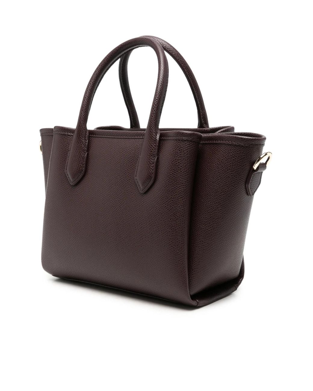 Emporio Armani Brown Grained-Leather Tote Bag