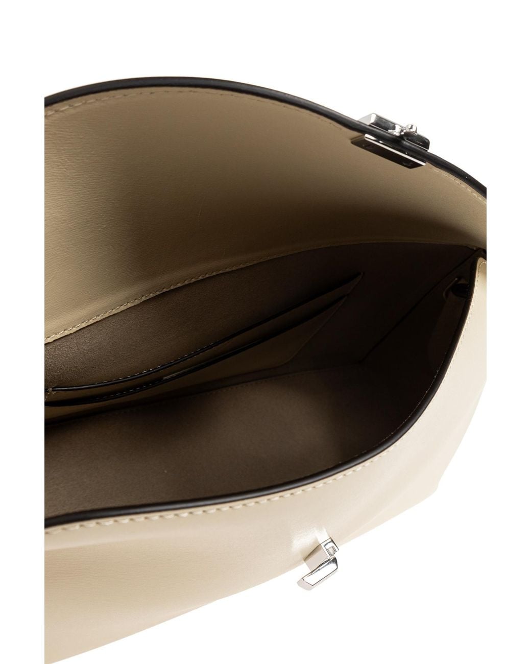 Totême  Natural T-Lock Leather Top Handle Camel
