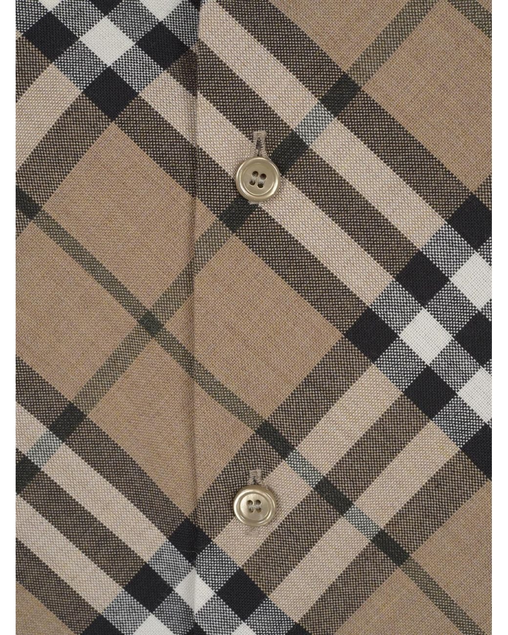 Burberry Gray Check Shirt