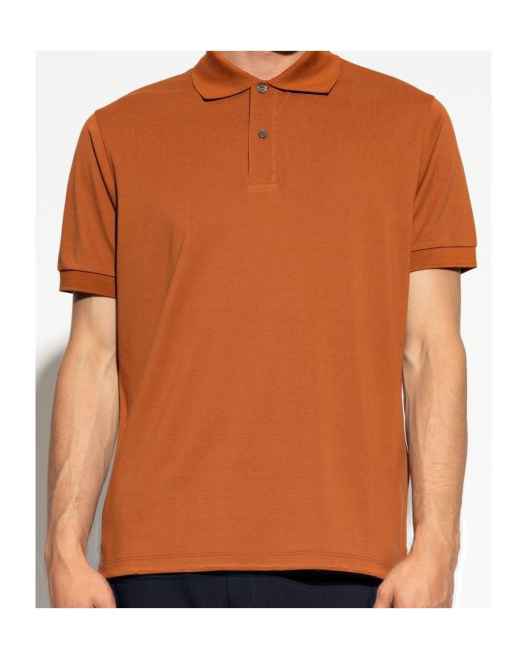 Paul Smith Orange Classic Short-Sleeve Polo Shirt for men