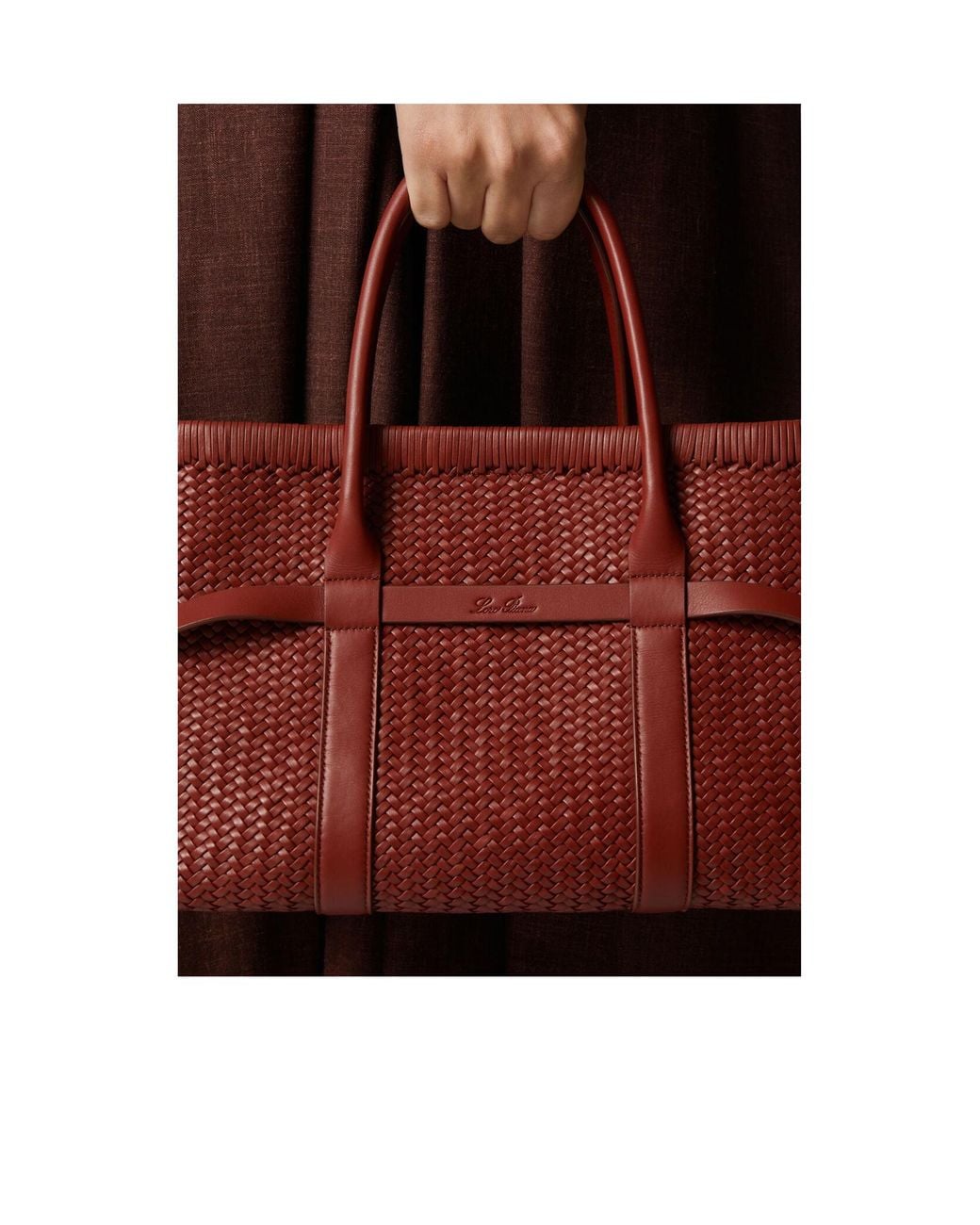 Loro Piana Red Small Ghiera Shopper
