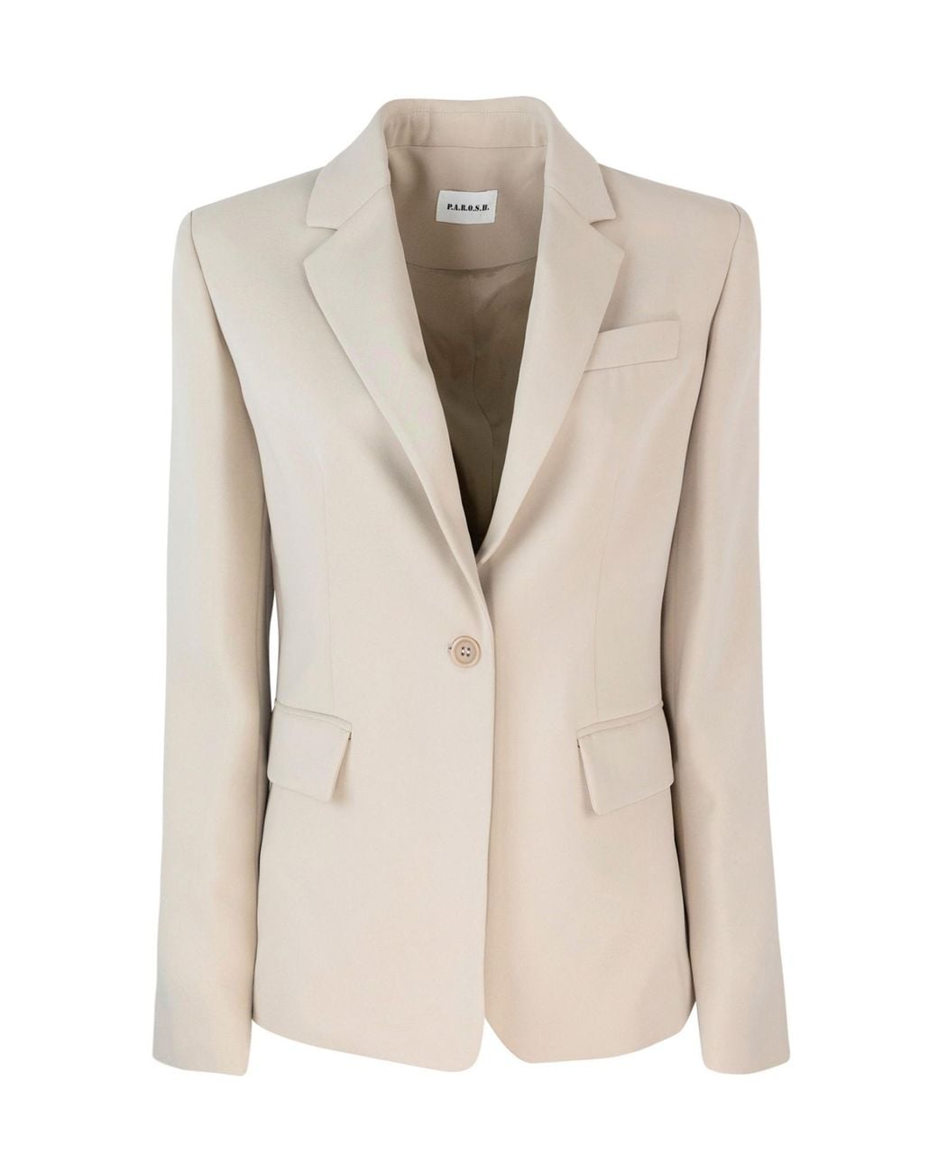 P.A.R.O.S.H. Natural Single-Breasted Blazer