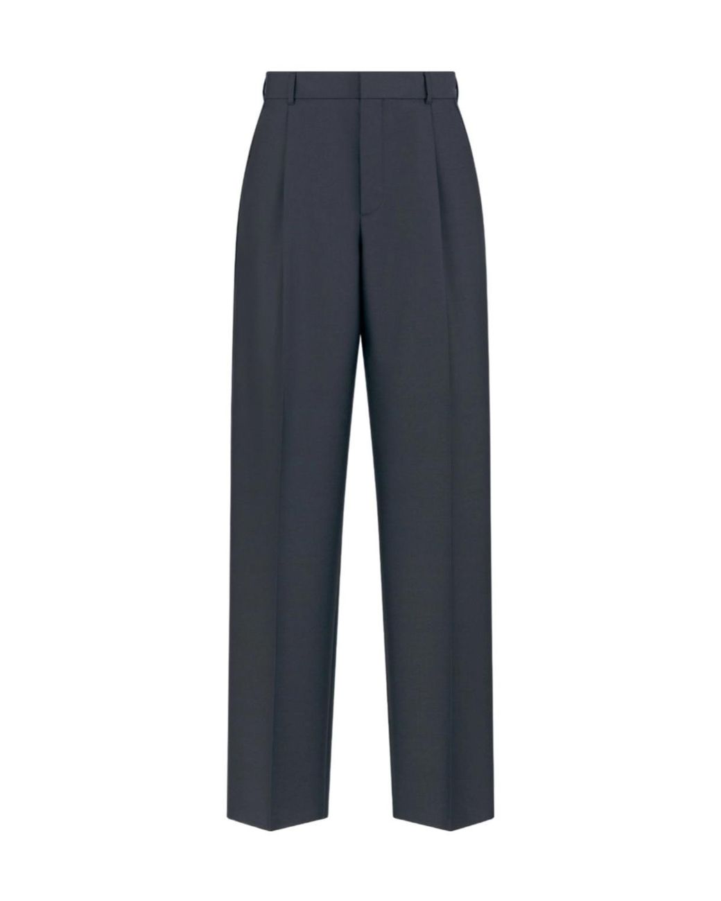 Dior Blue Homme High Waist Straight Leg Pants for men