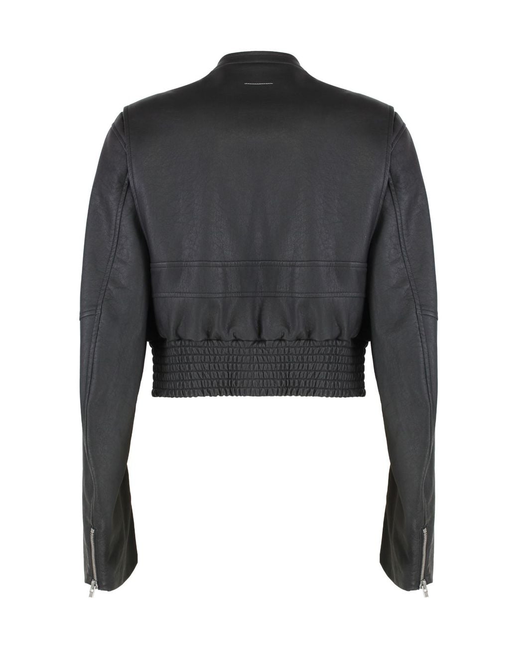 MM6 by Maison Margiela Black Cropped Bomber Jacket