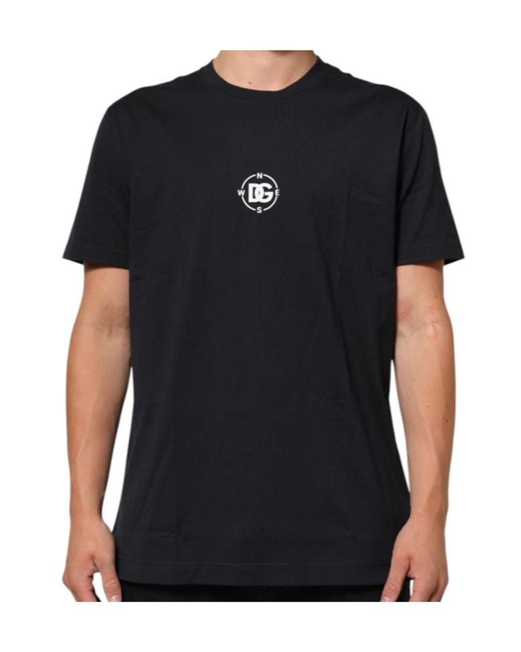 Dolce & Gabbana Black Marina Printed Short-Sleeved T-Shirt for men
