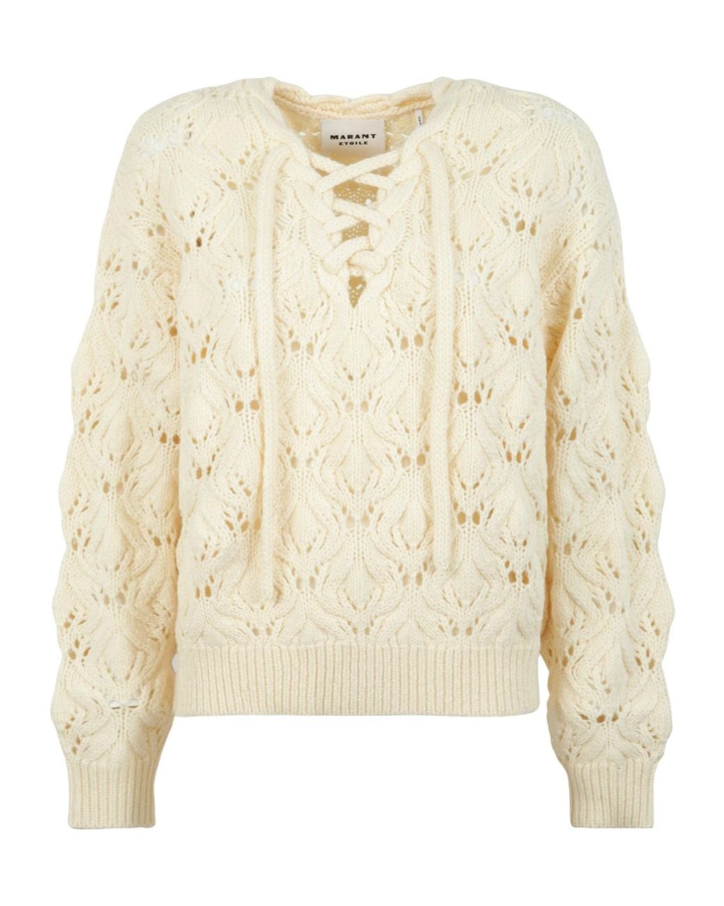 Isabel Marant Natural Isabel Marant Étoile Wendy Lace-Up Knitted Sweater