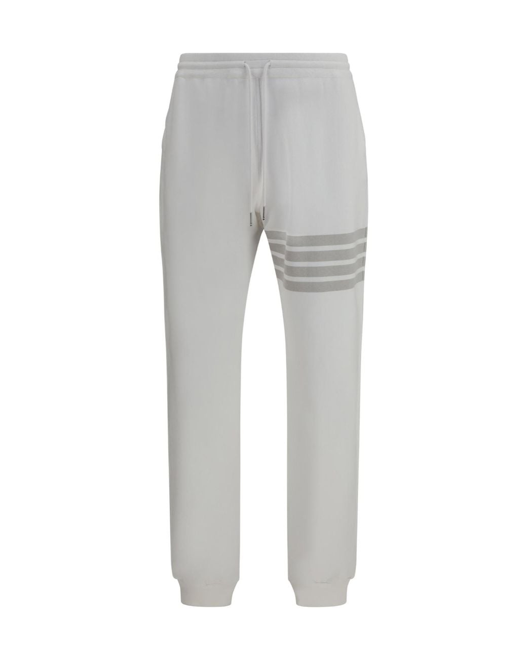 Thom Browne Gray Solid Loopback Overdyed-Bar Sweatpants for men