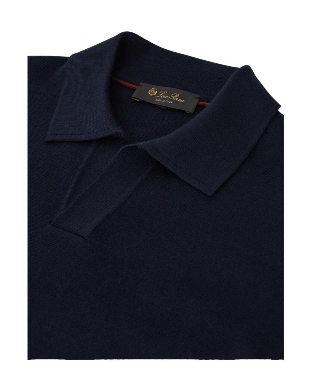 Loro Piana Blue Buttonless Polo Shirt for men