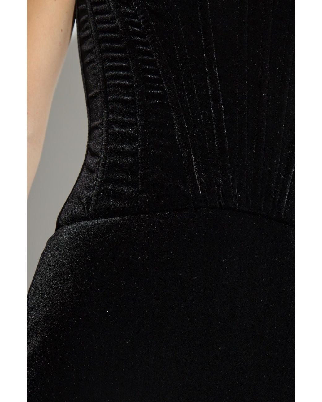Dolce & Gabbana Black Sleeveless Velvet Dress