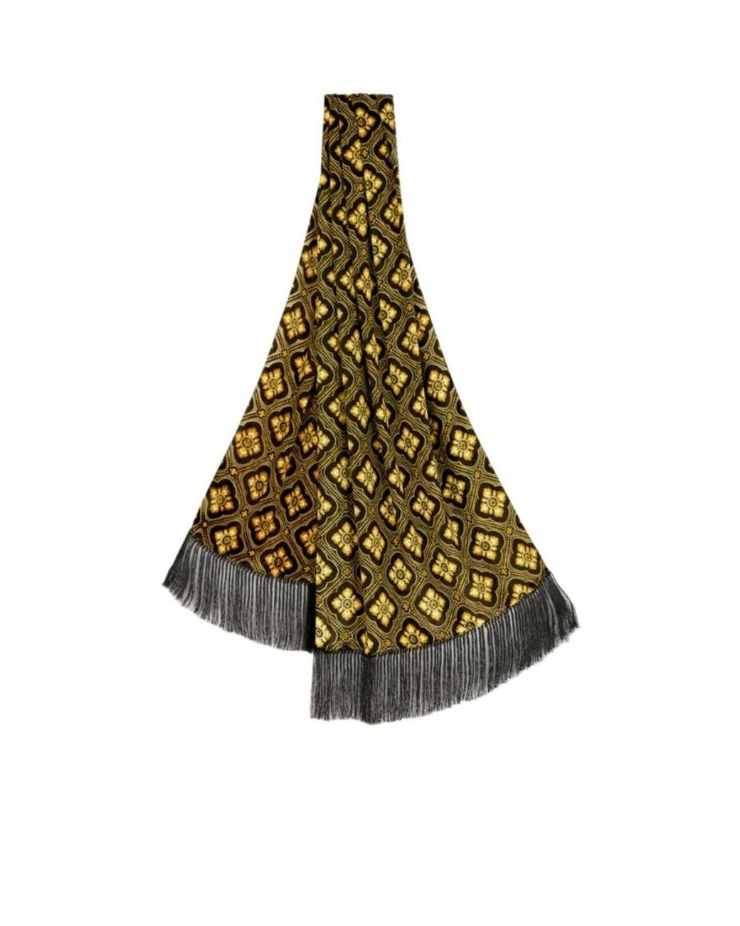 Etro White Fringed Velvet Shrug Scarf