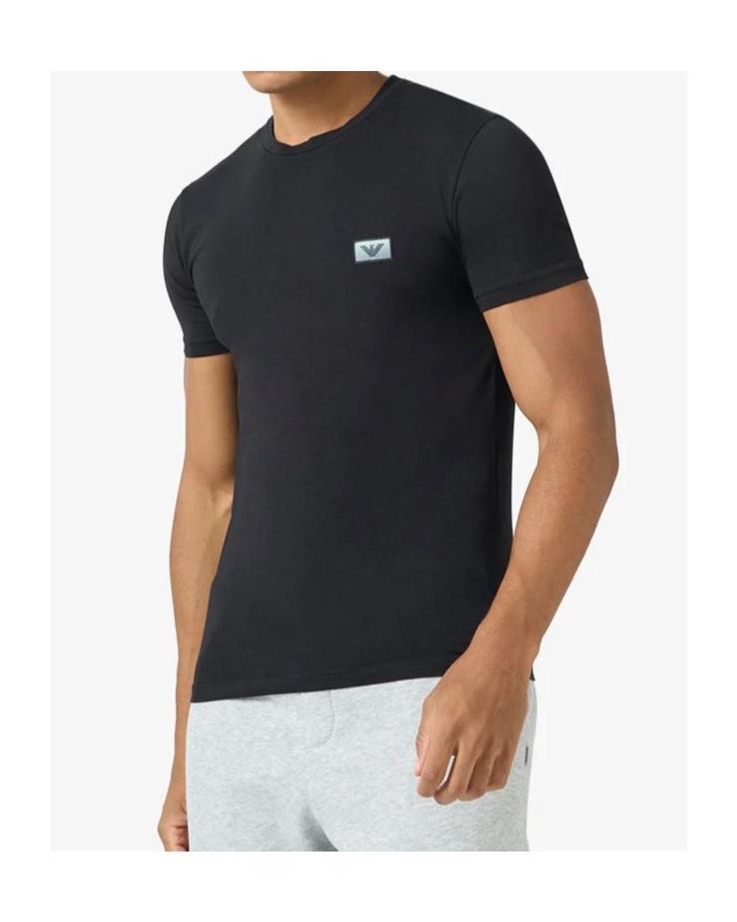 Emporio Armani Black Short-Sleeved T-Shirt for men