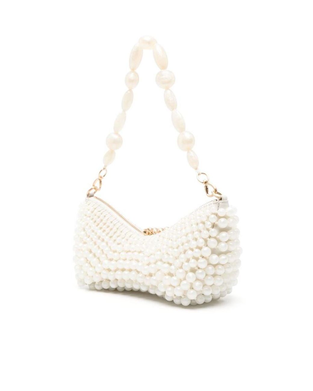 Cult Gaia White Mercier Zipped Mini Shoulder Bag