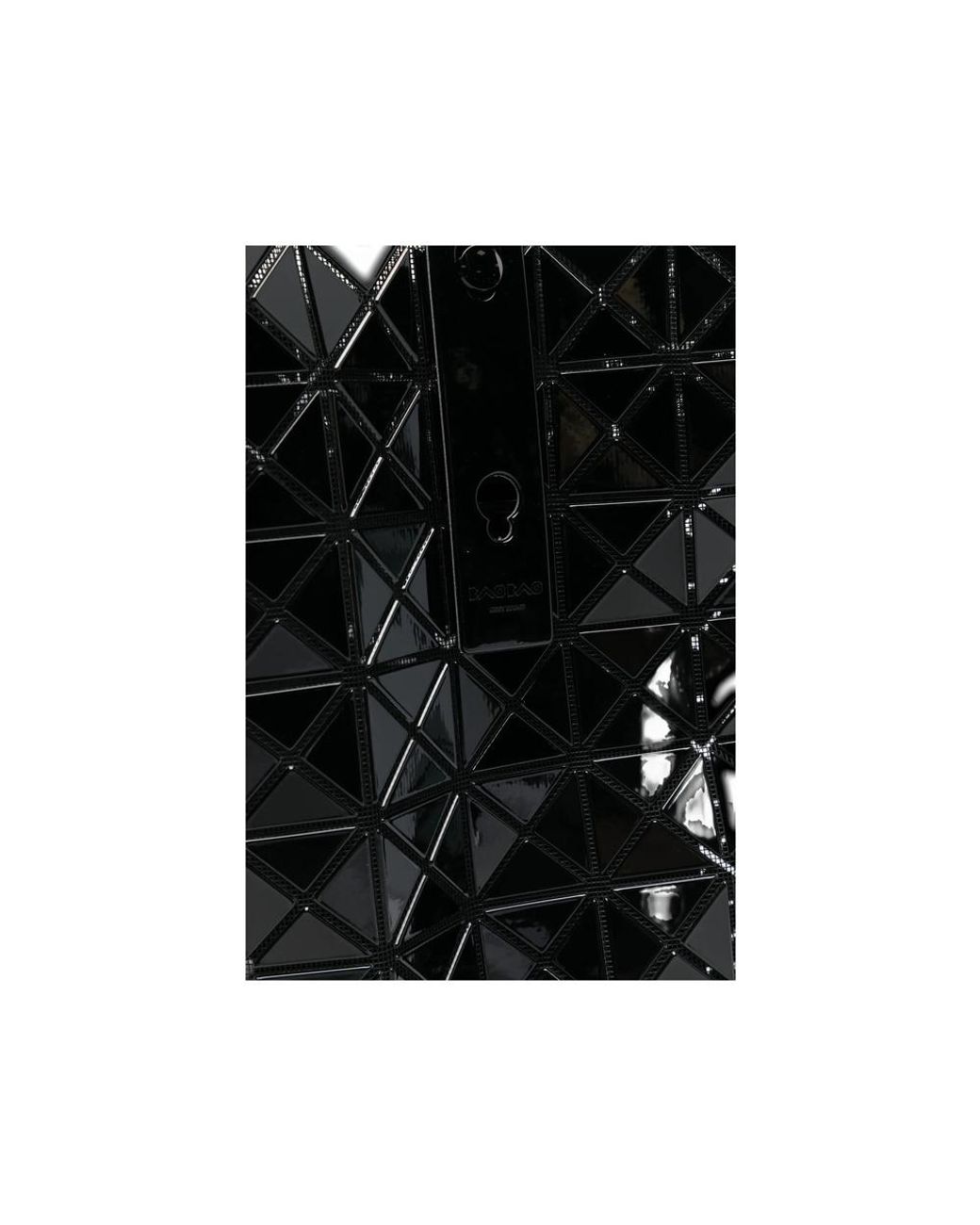 Issey Miyake Black Geometric Patterned Top Handle Bag