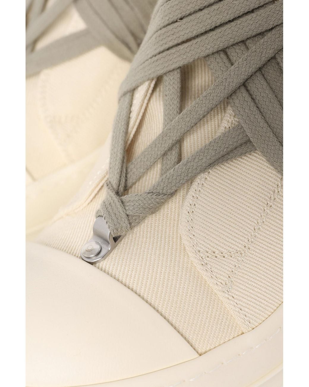 Rick Owens Natural Lace-Up High-Top Casual Shoes for men