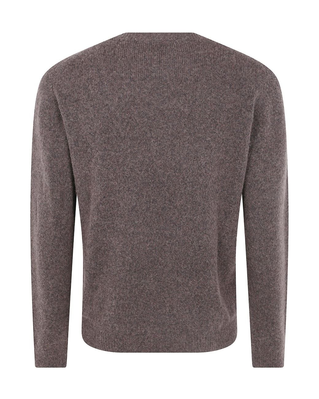 Roberto Collina Brown Crewneck Knitted Jumper for men