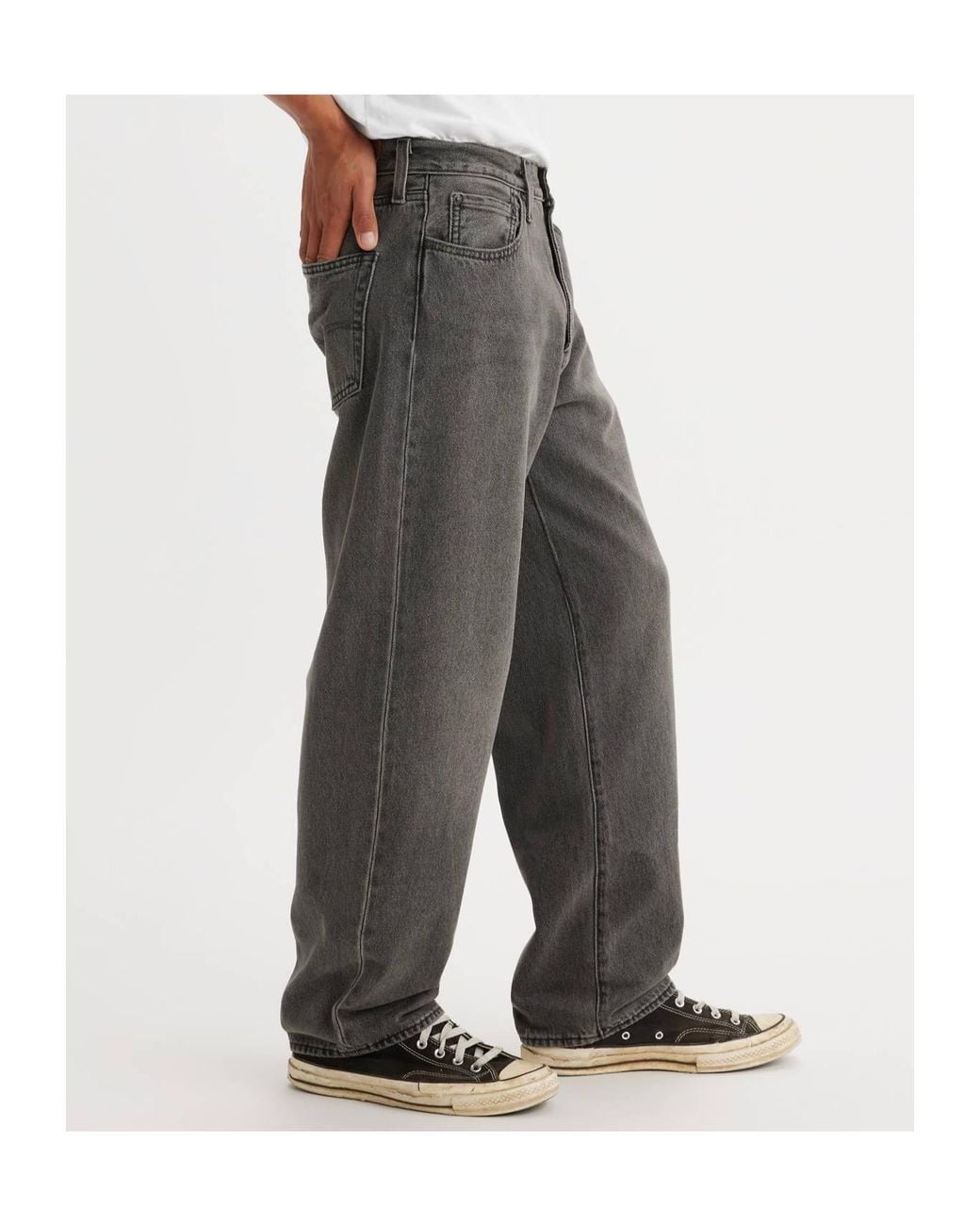 Levi's Gray 568 Relaxed Loose Jeans for men