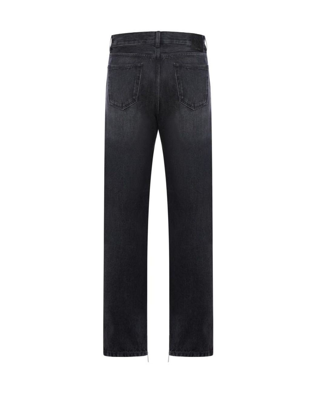 Off-White c/o Virgil Abloh Blue Logo Patch Straight Leg Jeans for men