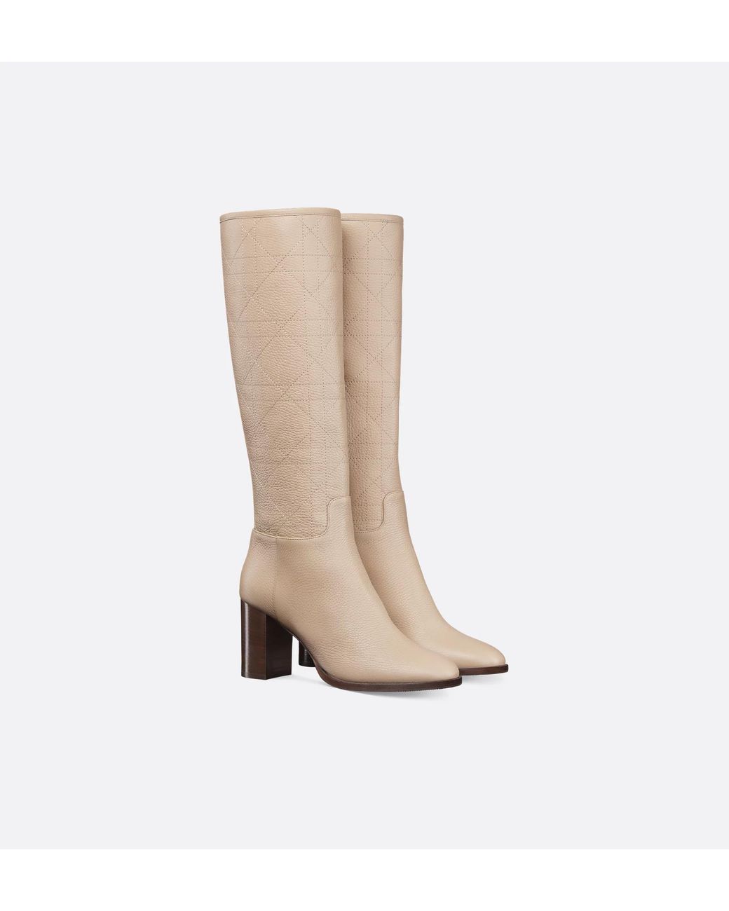 Dior White Time Heeled Boot