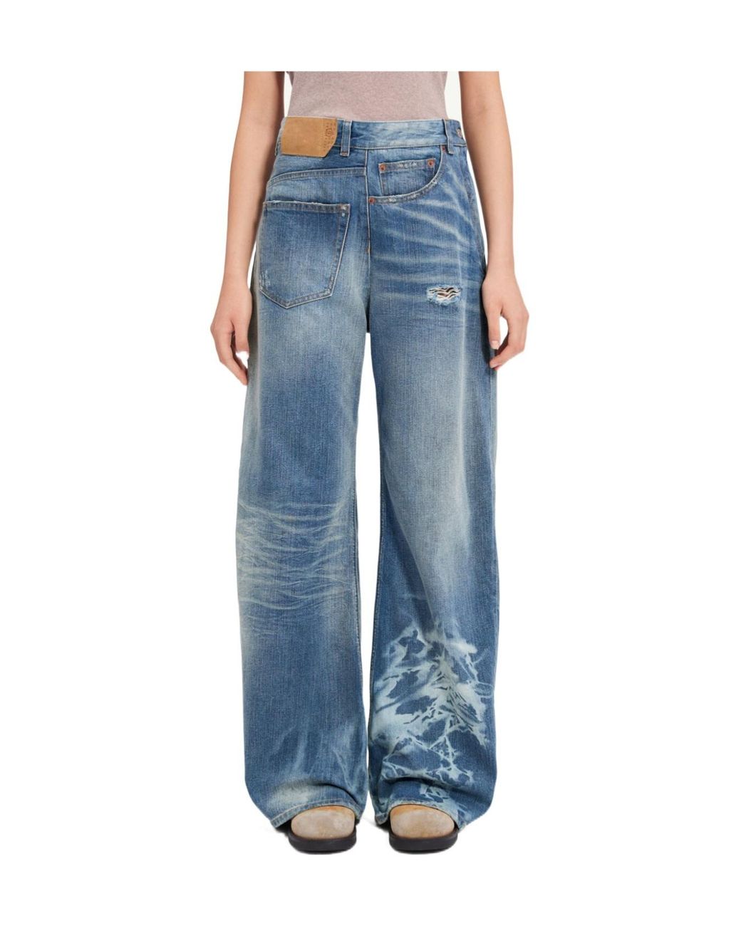 MM6 by Maison Margiela Blue Distressed Jeans