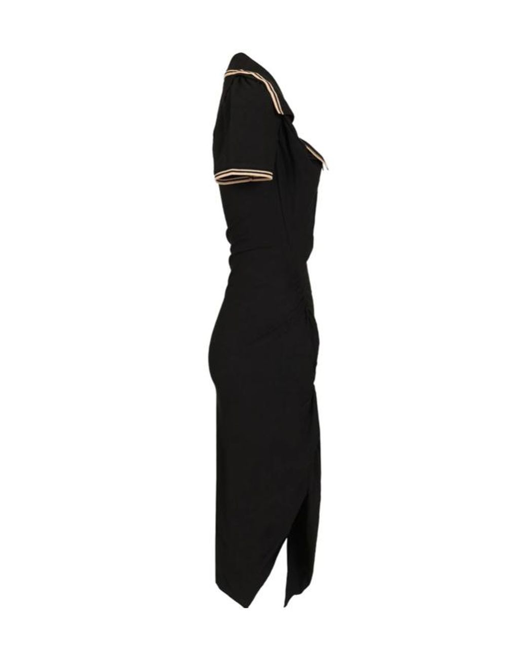 Vivienne Westwood Black Ruched Short-Sleeved Dress