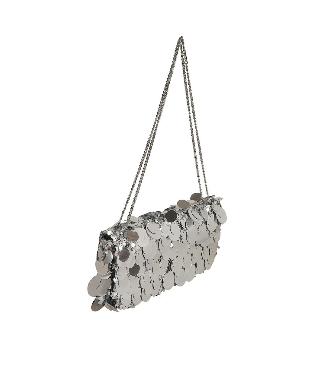 Rabanne White Rabanne Sequin Chain Shoulder Bag