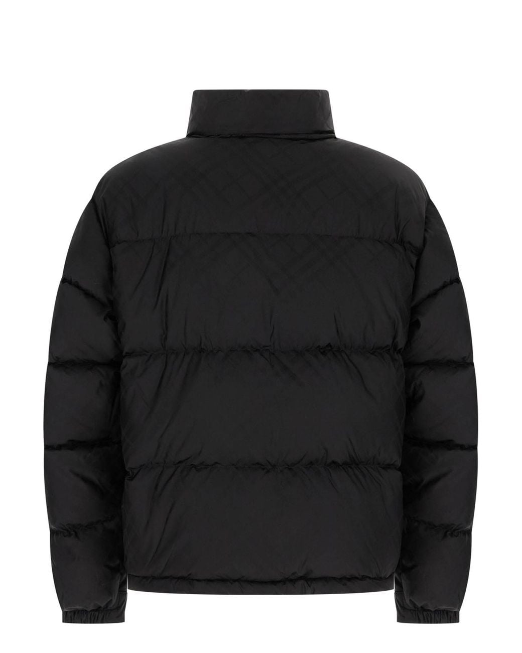 Burberry Black Down Check Puffer Jacket for men