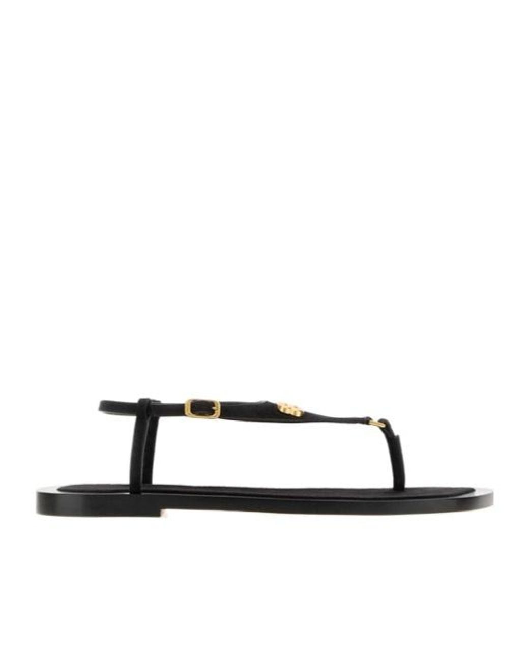 Balenciaga White Riva Thong Flat Sandals