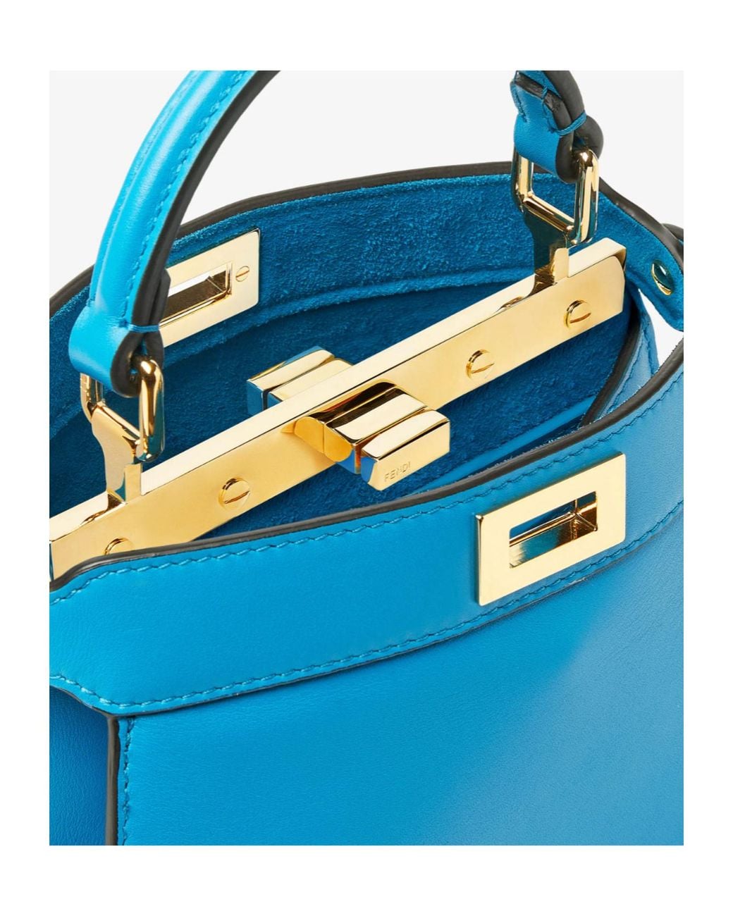 Fendi Blue Peekaboo Iseeu Petite Tote Bag