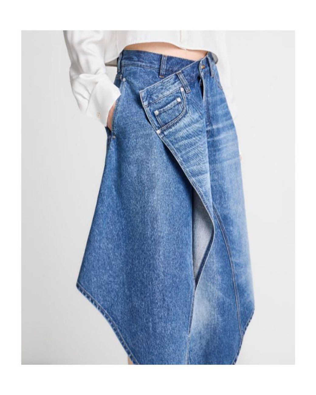 J.W. Anderson Blue Jw Anderson Asymmetric Denim Skirt